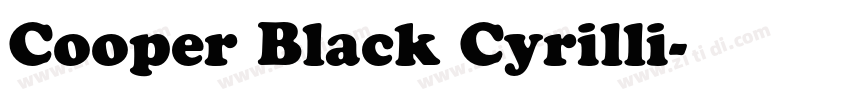 Cooper Black Cyrilli字体转换